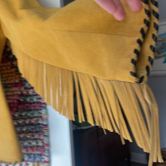 Beautiful  Vintage Char Sante Fe leather jacket with hand painting and beading - Picture 4 of 9